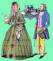 1842г. Дама и джентльмен в осенней одежде